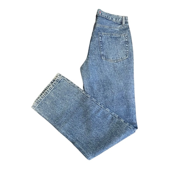 N.W.O.T Zara Beaded Denim Jeans Shiny Blue Women’s Size 8 - Picture 8 of 10